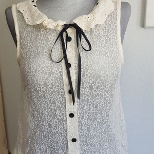 Mona B lace tie top